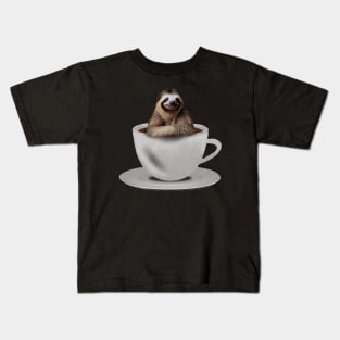 Sloth inside Coffee Mug, Funny Sloth Lover Kids T-Shirt